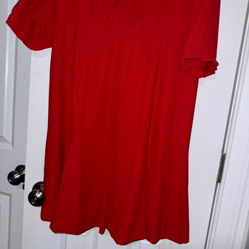 COPY - Talbots red a line dress with ruffles! ❤️ 👗 - Picture 5 of 5